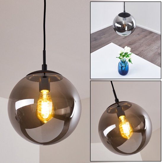Belanian - Plafondlamp enkel met overkapping - Gerookt glas lamp - Smoke  lamp -... | bol.com