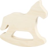 Hobbelpaard. H: 13.5 cm. L: 13 cm. B: 2 cm. plywood - 1 st