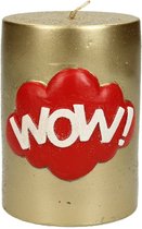 Kersten - Stompkaars - WOW - Goud - 7,5x10cm