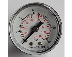 K&W Manometer 40 mm diameter 0-12 bar met 1/8