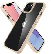 Geschikt voor Spigen Ultra Hybrid Case Apple iPhone 13 - Beige