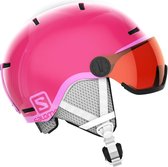 SALOMON Skihelm grom visor glossy pink/univ. Meisjes/Jongens Skihelm - Glossy - Maat KL 5659