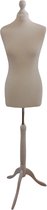 Lagume paspop - dames - creme / beige - wit eiken driepoot - maat 36-38 - prikbaar