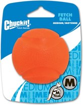 Chuckit! Fetch Ball - Hondenspeelgoed - Hondenbal - Natuurlijk Rubber - Medium - Ø6 cm - Oranje - 1 Stuks