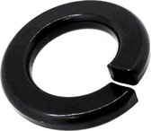 M8 - Veerring - Zwart- gegalvaniseerd - DIN 127B - 15 stuks