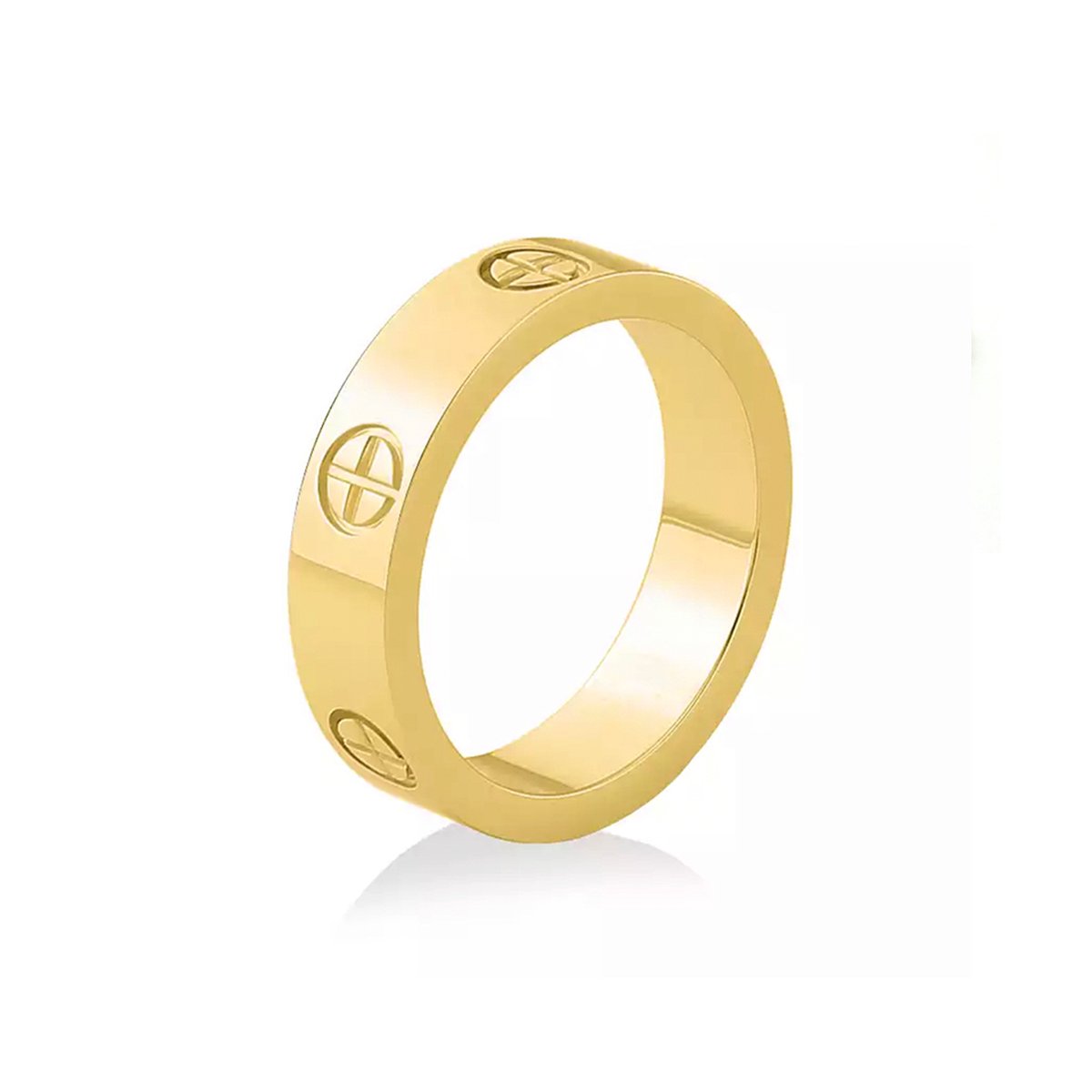 Soraro Ring | Goud | Ringen Mannen | 17mm | Ring Heren | Mannen Cadeau voor Man Cadeautjes | Vaderdag | Vaderdag Cadeau
