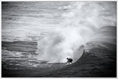 JUNIQE - Poster met kunststof lijst Indonesia Surf -40x60 /Wit & Zwart