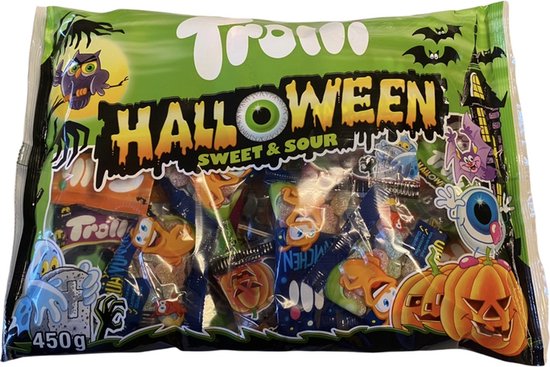 Halloween Trolli snoep traktatie - zoet en zuur snoepgoed - 25 verpakte  snoepjes -... | bol.com