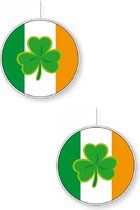 5x stuks ierland vlag thema hangdecoratie 28 cm - Feestartikelen/versiering Sint patricksday
