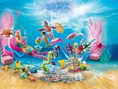 PLAYMOBIL Advent Calendar 70777 Mermaids bathing fun with many surprises, for example the colors of the mermaids change in warm water, including great bath products, 83 pieces, fro