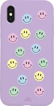 iPhone XS Max Case - Smiley Colors Purple - iPhone Plain Case