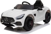 Mercedes GT AMG Wit Elektrische Kinderauto 12V - Accu Auto Met Afstandsbediening En Meer! - Elektrische Kinderauto - Muziek Module - MP3 - USB - Rubberen EVA Banden - Kunst Lederen