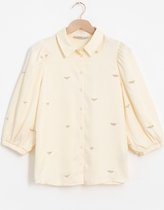 Sissy-Boy - Witte blouse met ballonmouwen en embroidery