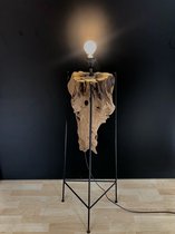 Lamp Display Rama 110 cm hoog - staande vloerlamp - lamp industrieel - handgemaakt - industriestijl - landelijk - verlichting voor binnen - voor uw interieur - metaal - tropisch ge