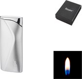 Eurojet Shanghai Matte Chrome Soft Flame aansteker met geschenkverpakking.
