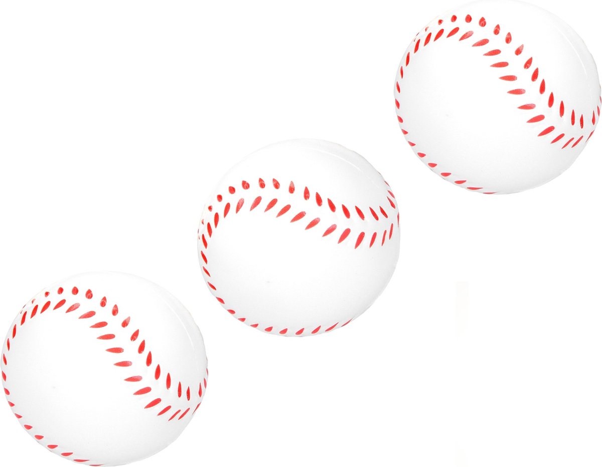 Stressbal Medium Density 3 stuks – Sensomotorische Stimulatie – Anti Stress – Baseball