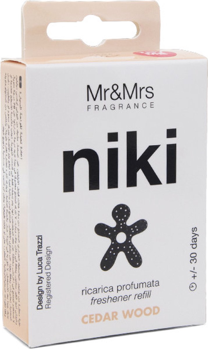 Mr & Mrs Fragrance NIKI Car Refill - Cedar Wood