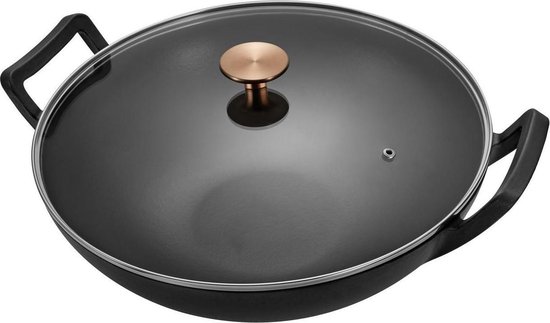 Buccan - Hamersley - Gietijzeren wokpan 36cm - Zwart | bol.com