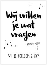 Kraskaart | Wil je peetoom zijn?