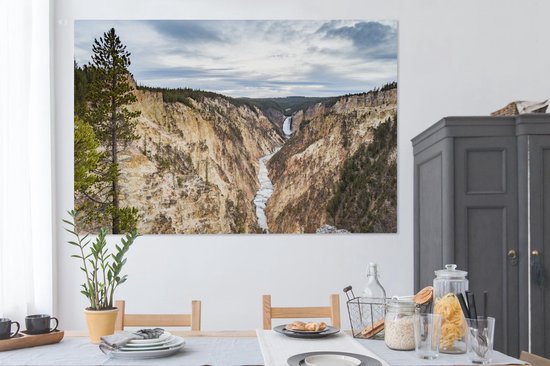 Yellowstone États-Unis Toile 180x120 cm - Tirage photo sur toile (Décoration murale salon / chambre) XXL / Groot format!