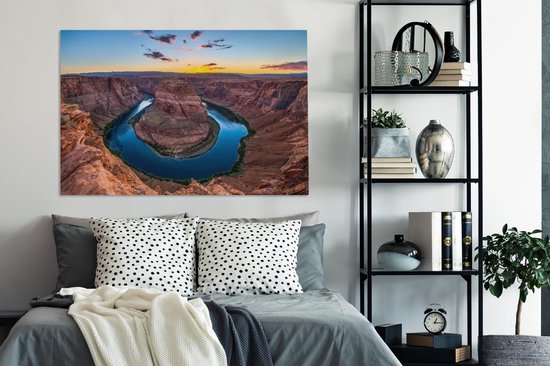 Horseshoe Bend America Canvas 120x80 cm - Tirage photo sur toile (Décoration murale salon / chambre)