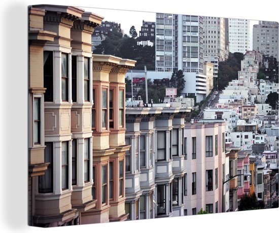 Canvas Schilderij San Francisco - Architectuur - Macro - 60x40 cm - Wanddecoratie