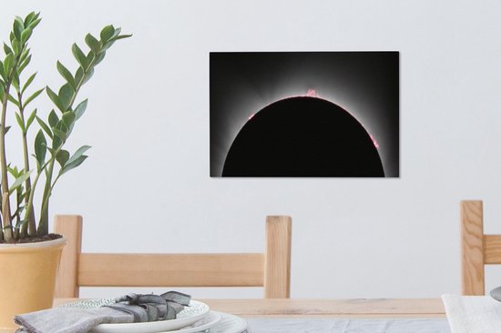 Tableau sur toile Gros plan d'une éclipse solaire - 30x20 cm - Décoration murale