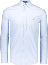 Gant Overhemd Blauw Normaal - Maat L - Heren - Herfst/Winter Collectie - Katoen