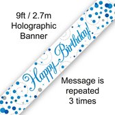 Oaktree - Banner Happy Birthday Blue Holographic