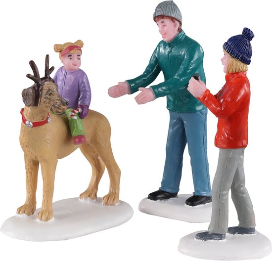 Lemax - Rover Plays Rudloph- Set Of 3 - Kersthuisjes & Kerstdorpen