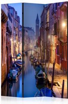 Vouwscherm - Een avond in Venetië 135x172cm, gemonteerd geleverd (kamerscherm) dubbelzijdig geprint