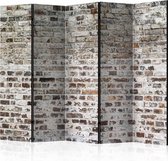 Vouwscherm - Oude muur 225x172cm  , gemonteerd geleverd, dubbelzijdig geprint (kamerscherm)