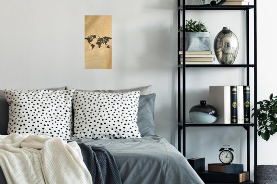 Carte du Wereldkaart murale - Carte du Wereldkaart - Carte - Proverbes - 20x40 cm - Affiche