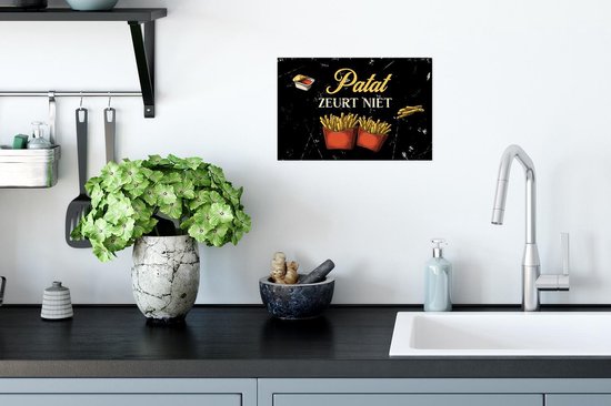 Affiche Fries - Citation - Vintage - 30x20 cm - Cadeau pour femme - Cadeau pour mari