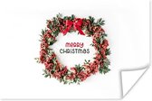 Poster Winter - Mistletoe - Kerstkrans - 90x60 cm - Kerstmis Decoratie - Kerstversiering - Kerstdecoratie Woonkamer - Kerstversiering - Kerstdecoratie voor binnen - Kerstmis