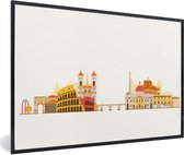 Cadre photo avec affiche - Rome - Skyline - Italie - 30x20 cm - Cadre pour affiche