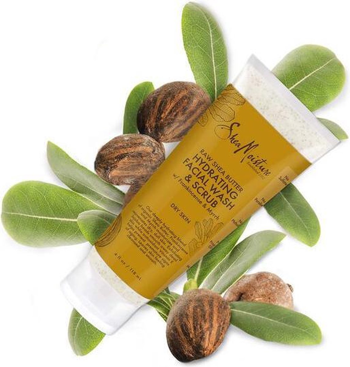 SheaMoisture Face Scrub - Raw Shea Butter Facial Wash & Scrub