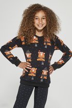 Cornette Katoenen Pyama Meisjes | Lange Mouw Lange Broek | Winter Pyjama Meisjes | Bear 996/148 997/148 134/140