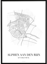 Madebyineke - poster - A4 - Alphen aan Den Rijn - plattegrond - cadeau