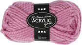 acrylgaren roze 35 m. 50 gram