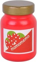 pot aardbeienjam hout 6 cm rood