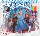 kleurboek Frozen II 20 x 21,5 cm karton blauw/wit 5-delig