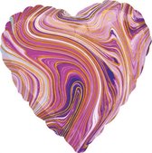folieballon Purple Heart 45 cm metallic
