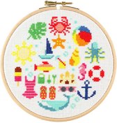 Stitchonomy | Borduurpakket | Borduren | Kruissteek | Beach day | Cadeau