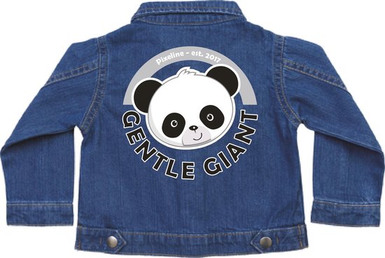 Pixeline Spijkerjas Panda 2-3 jaar - Jacket - Denim - spijkerjas - Panda - Organisch Katoen - dierenprint - Pixeline - Casual