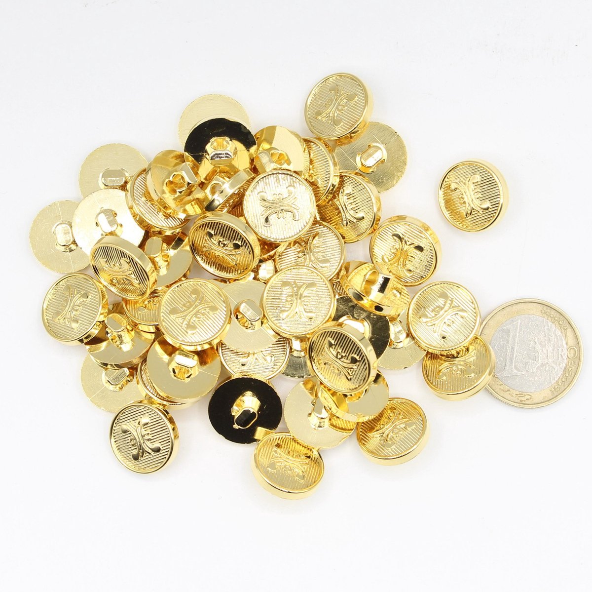 100 boutons en métal doré 15 mm Vintage Blazer boutons H avec style de  ligne qualité... | bol