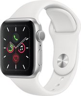 Sports Perfect White - Fluorelastomeer Apple Watch Bandje 38, 40 en 41 mm - Hoogwaardig Siliconen - Sportbandje Apple Watch - Waterproof - i-band