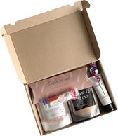 Kerst brievenbuspakket dank je wel - kerstpakket - himalayazout - badzout - bodyscrub - cadeau pakket - brievenbus cadeau - cadeau - brievenbus - eten - koffie - chocolade - cadeau - verjaard