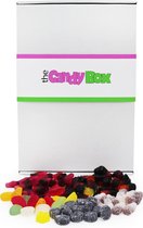 Veggie & Halal Snoep mix pakket & Snoepgoed doos - The Candy Box - Snoepje Oorlog - 0,5 Kg Uitdeel en verjaardag cadeau doos voor vrouwen, mannen en kinderen met: drop duos, cola f