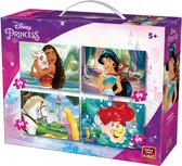 Disney 4 in 1 Puzzel Prinsessen - King - In Koffertje